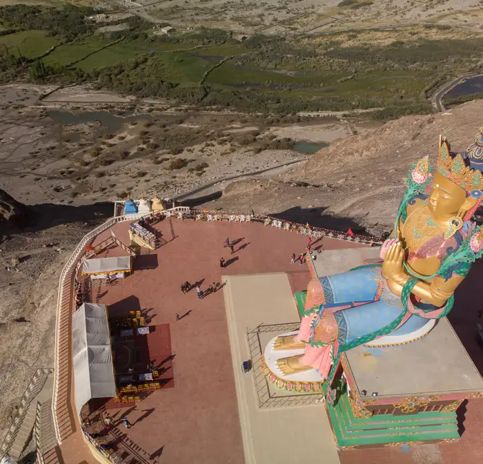 Maitreya statue and terrace for growing with purpose