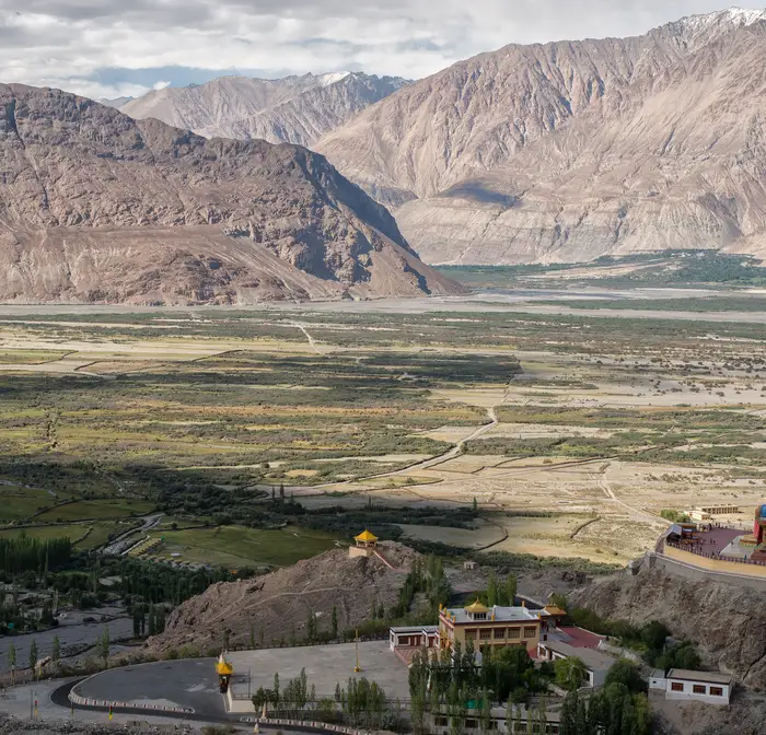 Valley and monastery view for the beginning of our journey