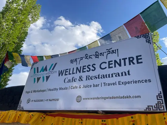 Yoga session inside the wellness hall